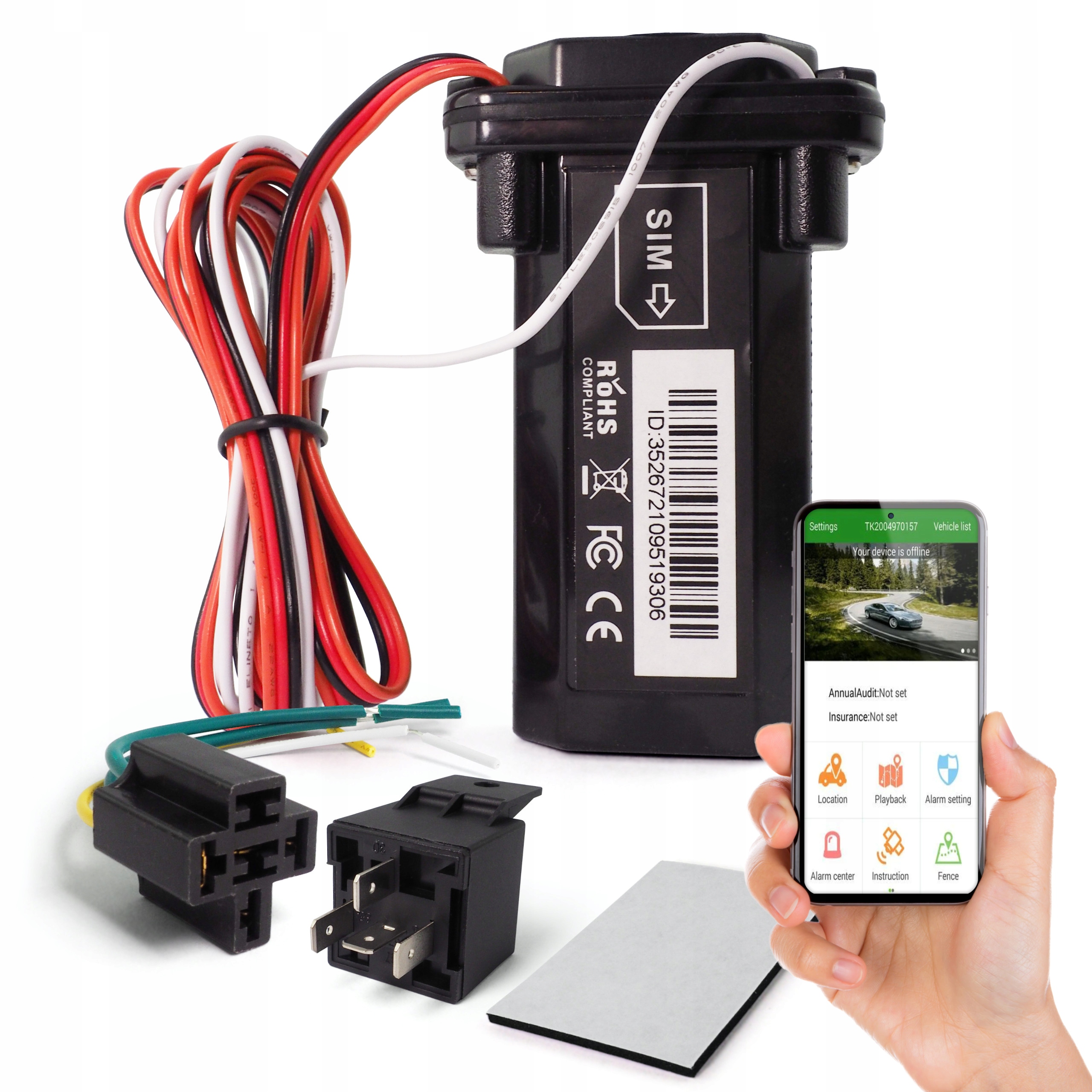 Gps lokátor do auta Tracker 4G Bezplatná aplikácia na odpojenie paliva