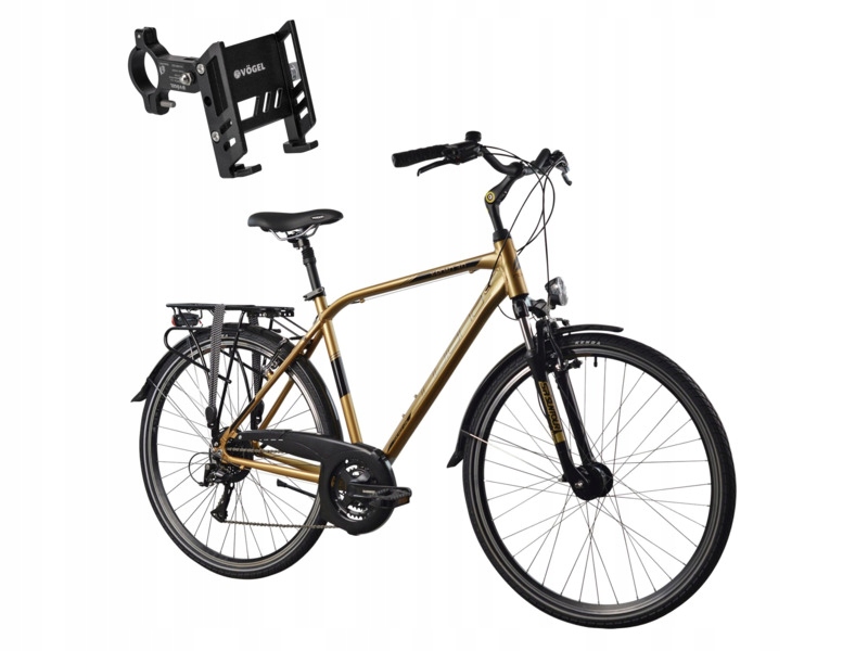 Rower trekkingowy Indiana X-Road 3.0 M23 28cali Apse Brązowo-czarny +Uchwyt