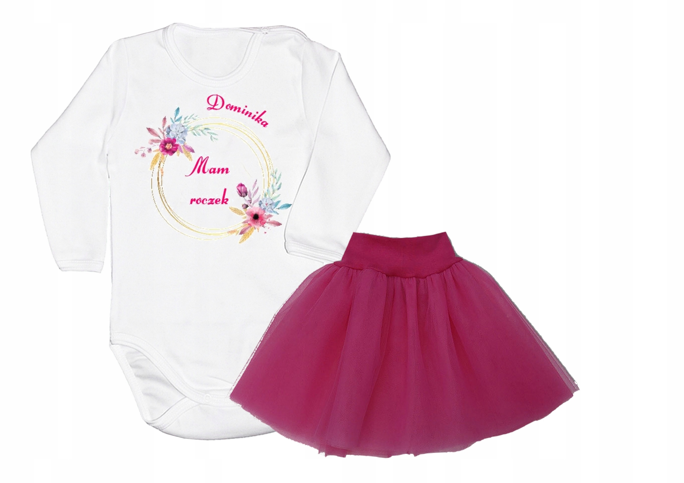 Zestaw body spódniczka Urodziny Mam Roczek 92
