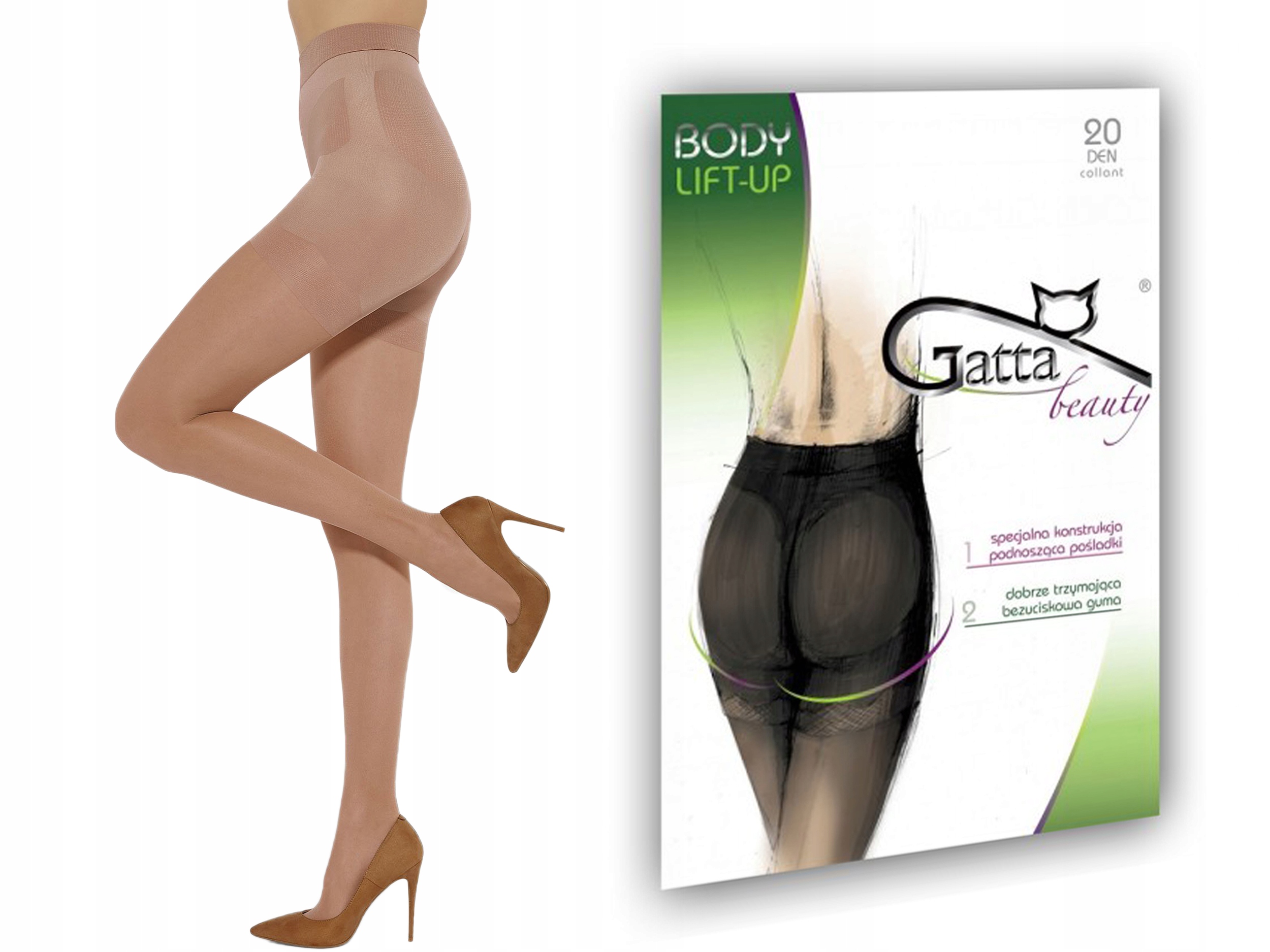 

Rajstopy Gatta Body Lift-Up, push up, daino, 3-M