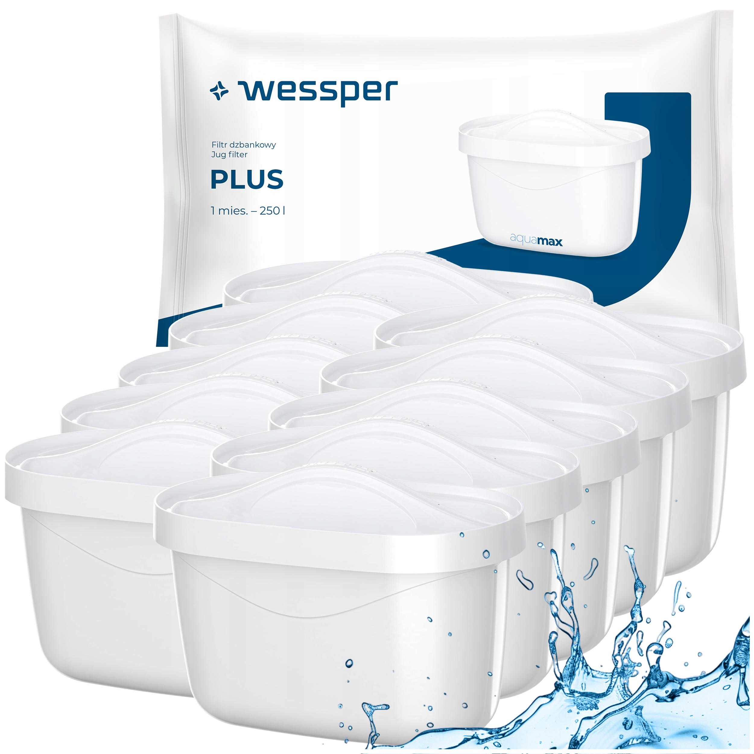 10x filtr Wessper aquamax Plus do dzbanek filtrujący Brita Dafi zamiennik