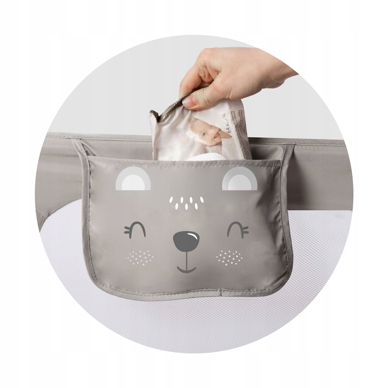 OSŁONA ZABEZPIECZAJĄCA NA ŁÓŻKO NUKIDO SZARA BEZPIECZNA I WYTRZYMAŁA Wysokość produktu 66 cm