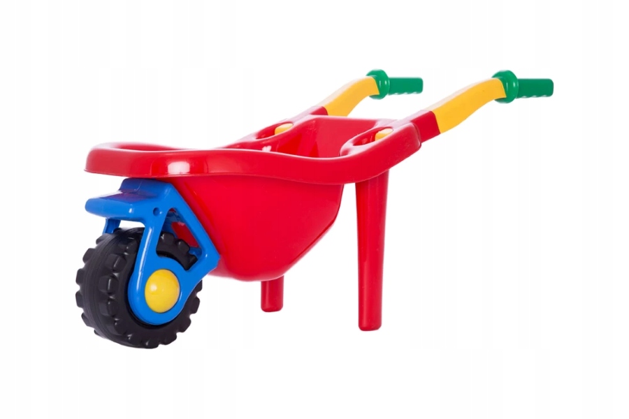 TACZKA PLASTIKOWA Z WIADERKIEM ŁOPATKĄ I FOREMKAMI DO PIASKU HEMAR Marka Hemar