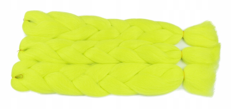 Włosy SYNTETYCZNE do warkoczyków KOLOROWE warkoczyki DOCZEPIANE ŚWIECĄCE Marka Luvu