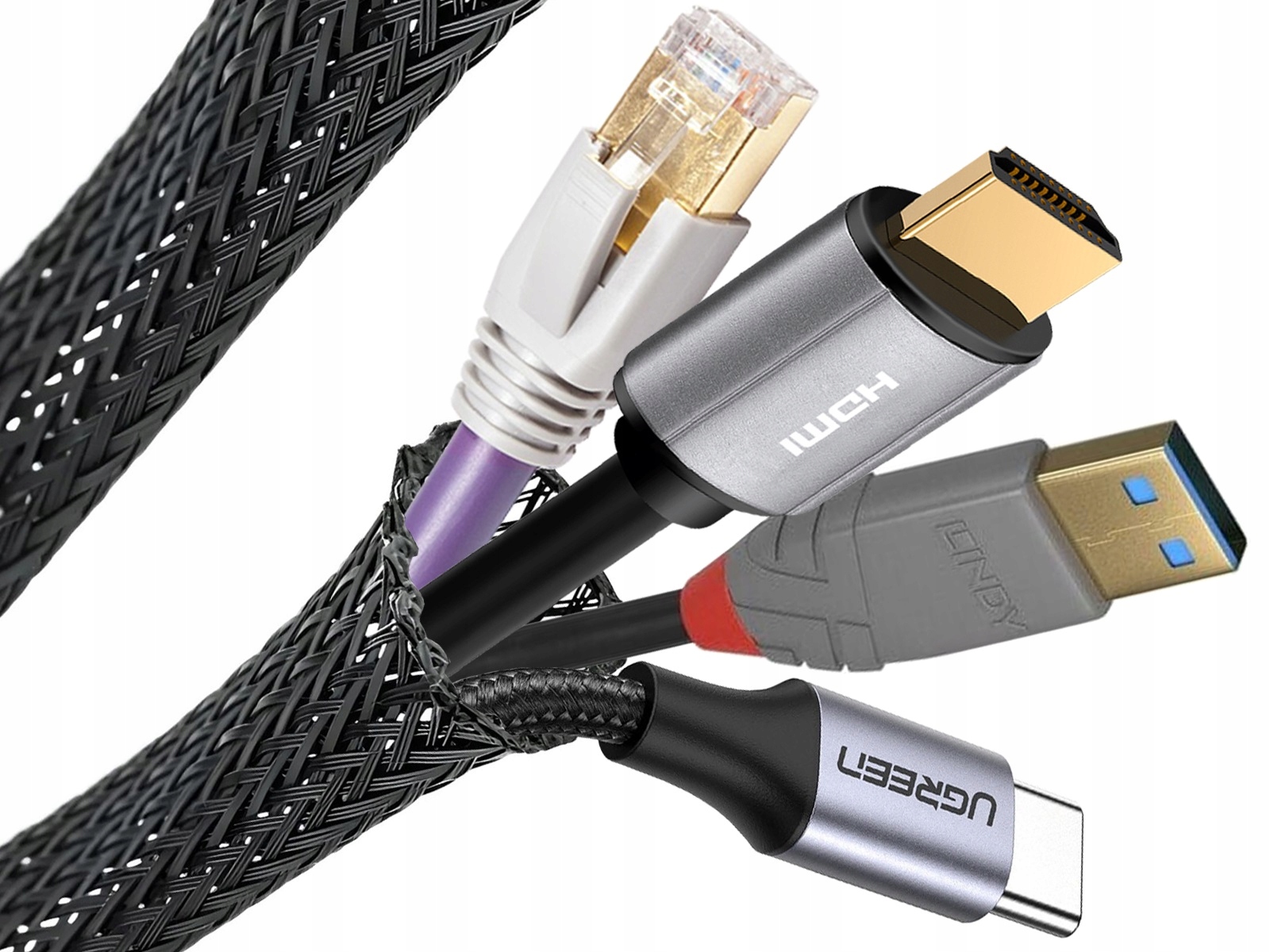 OPLOT NYLONOWY CZARNY 4mm NA PRZEWODY 3-7mm