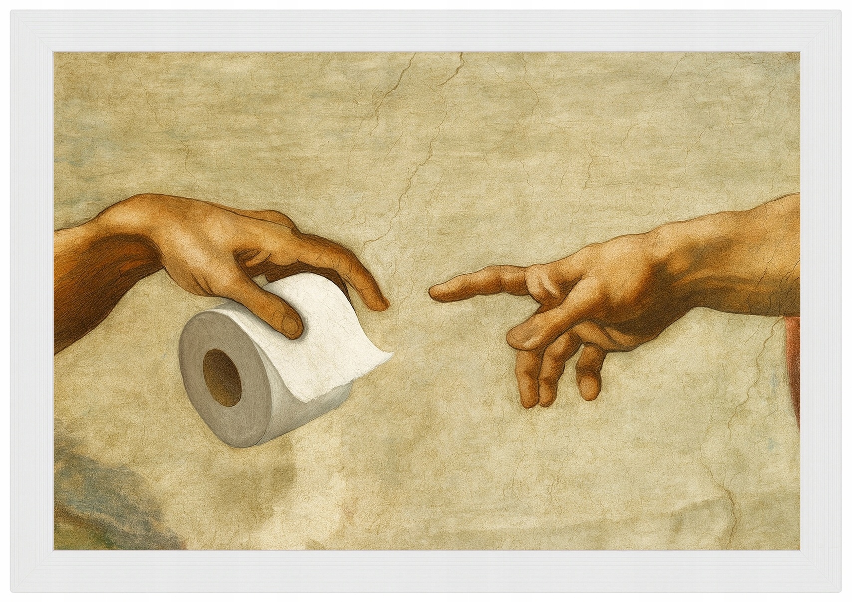 Rámeček Plakát , Dřevěná Tvorba, Toaletní Papír Michelangelo 60x40