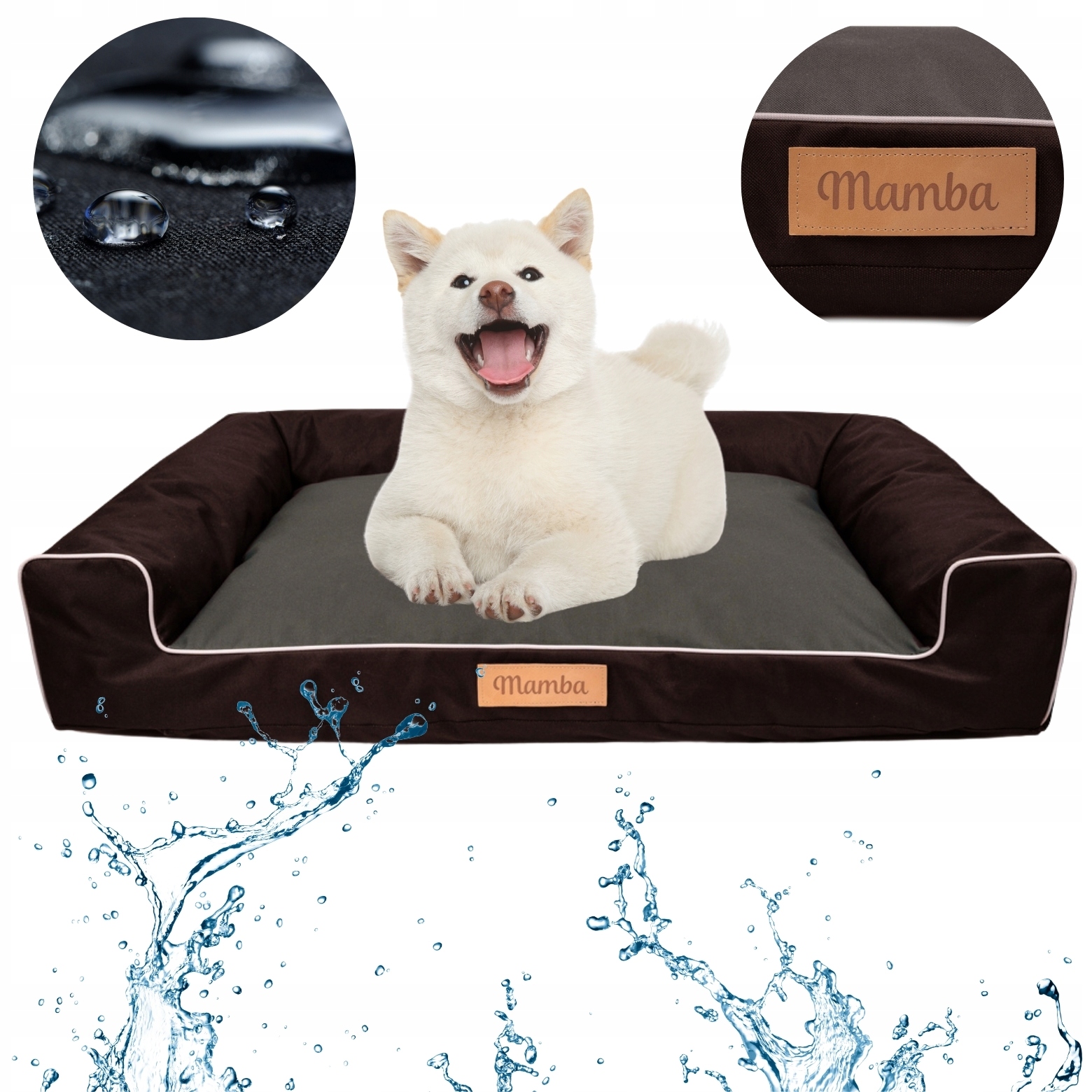 Pelíšek pro psa Potah Pohovka XL Vodotěsná s gravírováním Bonus 100x65