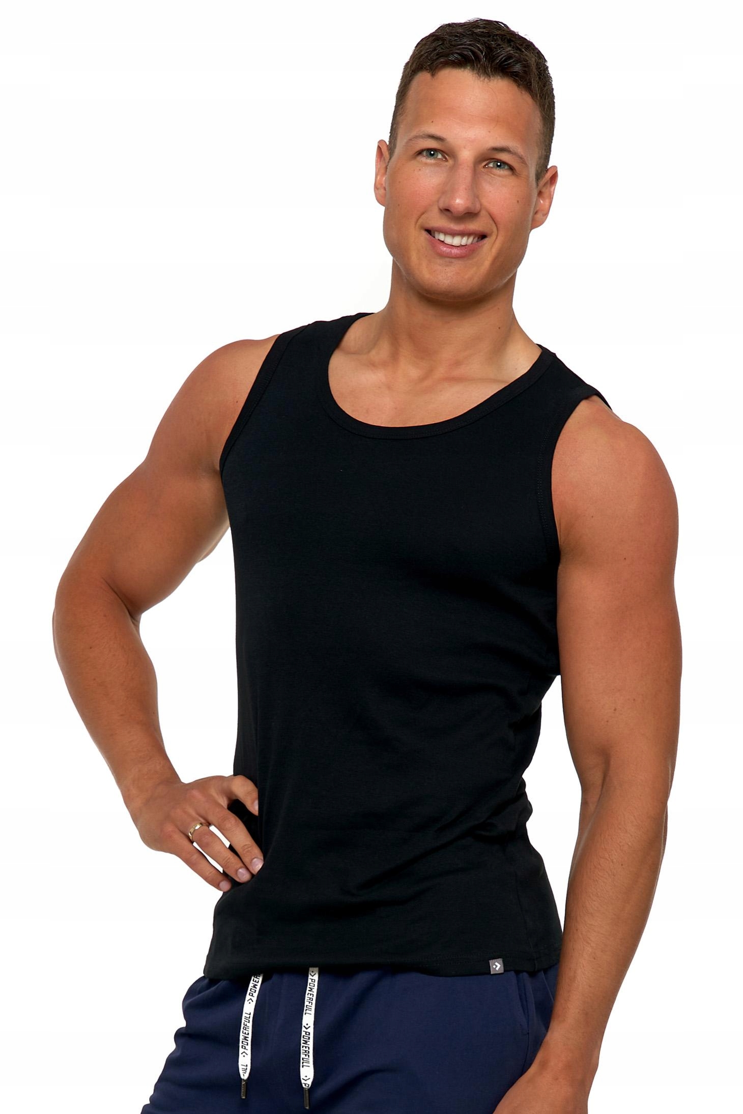 PODKOSZULEK MĘSKI Na Ramiączkach Gładka 100% Bawełna Zestaw 2szt. MORAJ L Marka Moraj