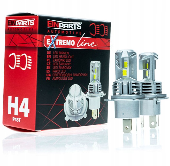 2x H4 Żarówki Led 6000K Xtremo Line EinParts Automotive