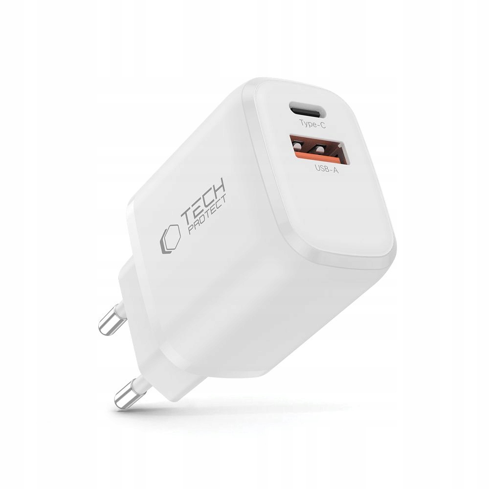 Tech- Protect NCA30 2- Port Network Charger Pd 30W QC3. 0 White Tech-
