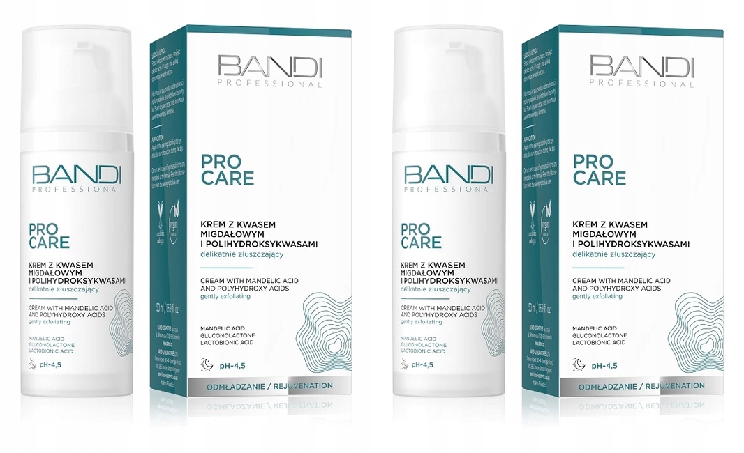 2x Bandi Krém s kyselinou mandlovou a polyhydroxykyselinami jemně exfoliuje
