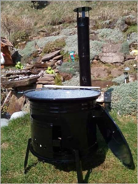 KUCHNIA POLOWA 42CM + KOCIOŁEK POKRYWKA 25L GRILL Pojemność 25 l