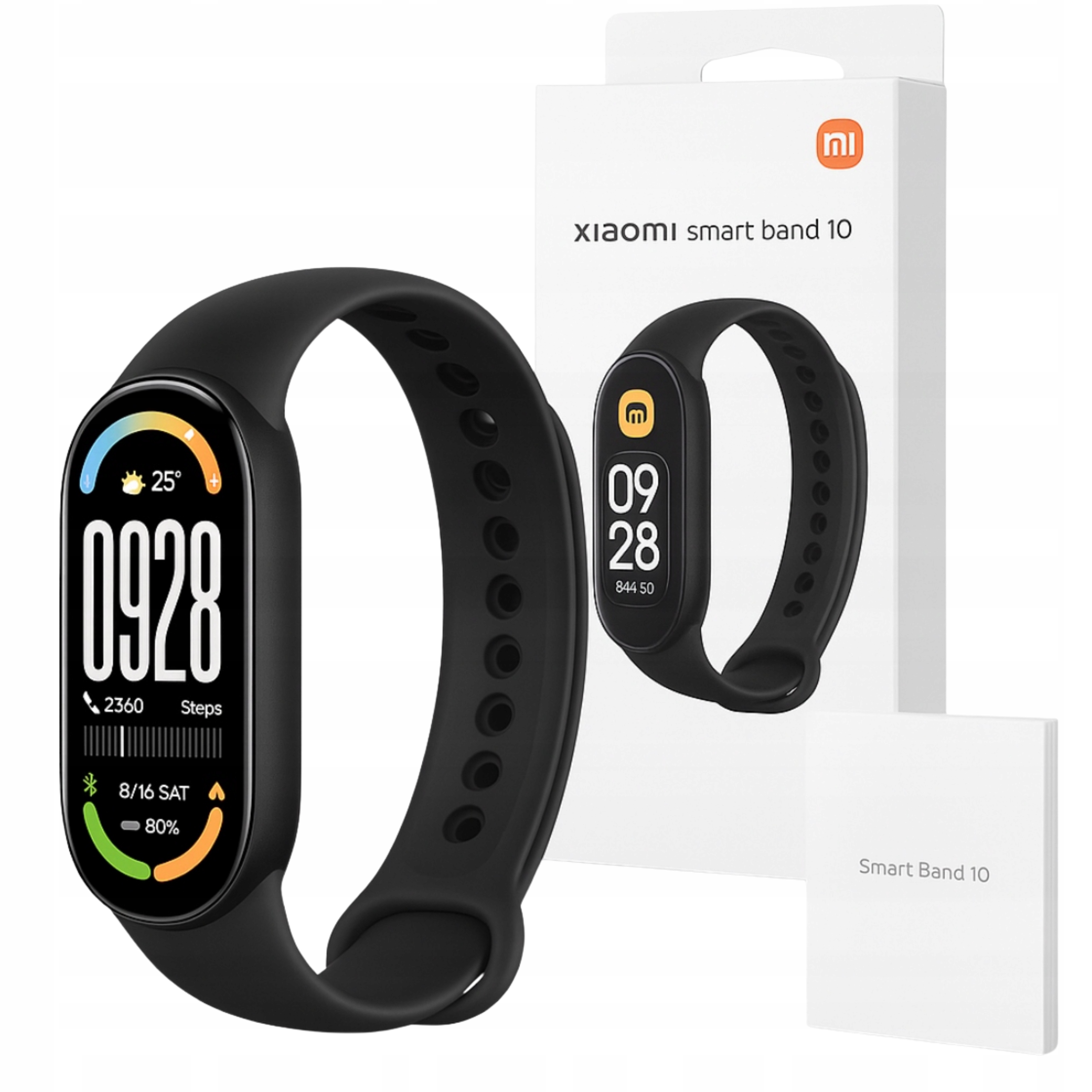 Smartband Xiaomi Smart Band 10 Czarny Ekran Amoled Pulsometr Tryby Sportowe