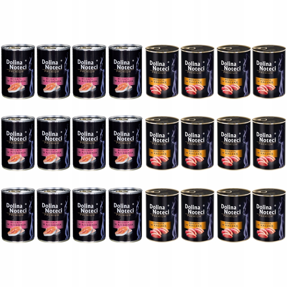 Dolina Noteci pro kočky losos kachna 24x400 g