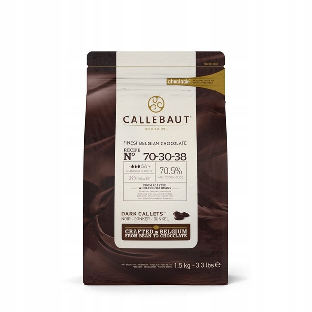 Levně Čokoláda Callebaut Hořká 2,5 kg Strong 70% kakao