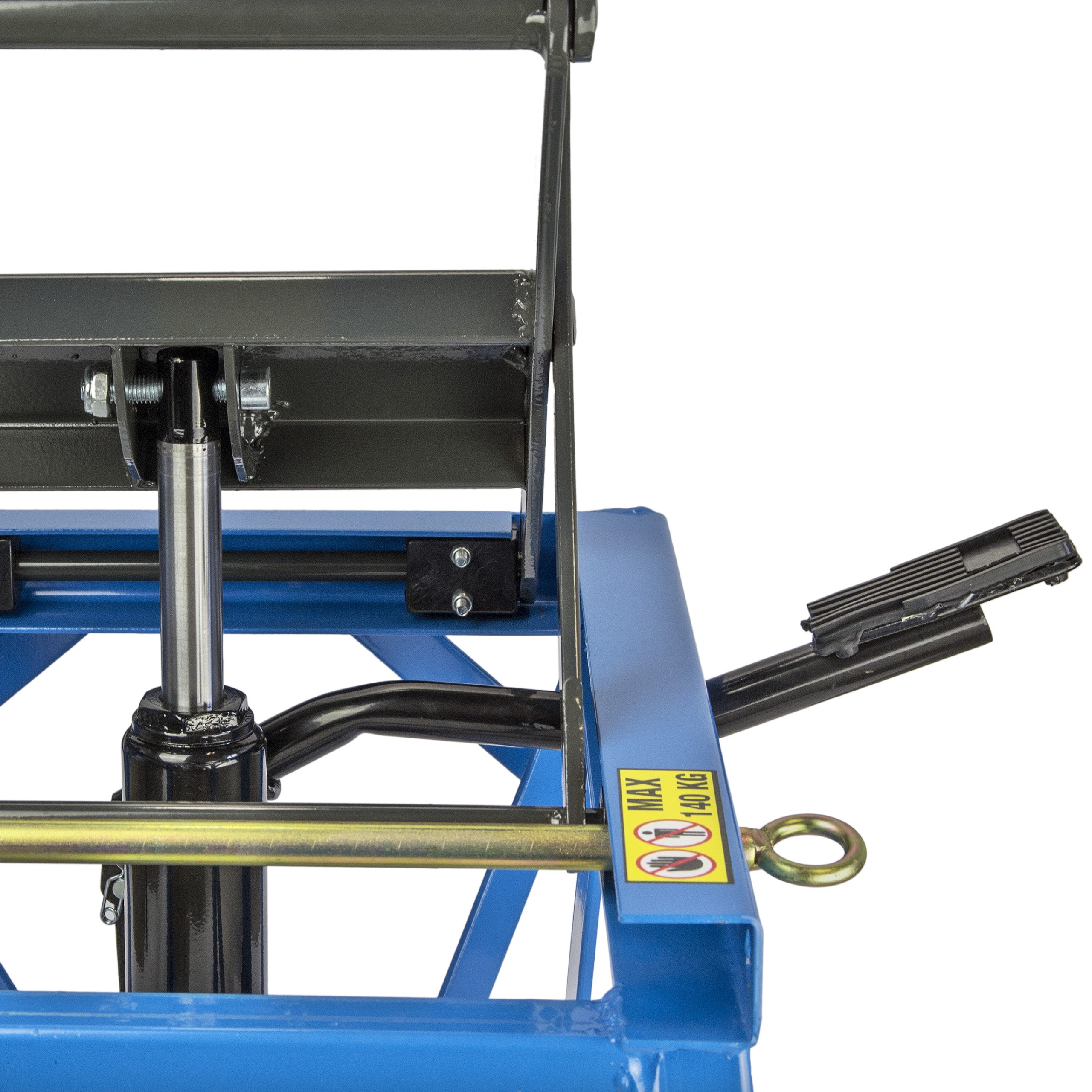 PODNOŚNIK NOŻYCOWY MOTOCYKLOWY Z KÓŁKAMI - STOJAK NA MOTOR 140 KG STIX Maksymalna wysokość podnoszenia 870 mm