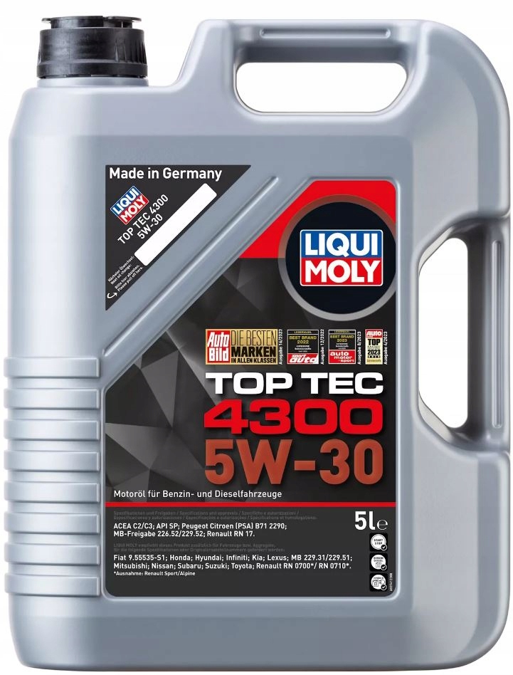Olej Silnikowy Liqui Moly 5W30 Top Tec 4300 C2/C3 5L