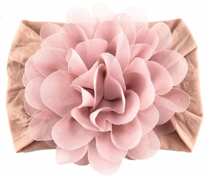 Opaska na głowę dla niemowląt z kwiatem, szeroka