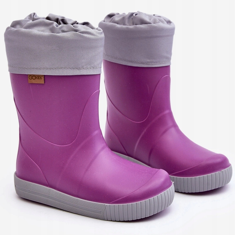 Dziecięce Kalosze Z Ocieplaczem Snow Wave Gokids 981 Fioletowe 34/35