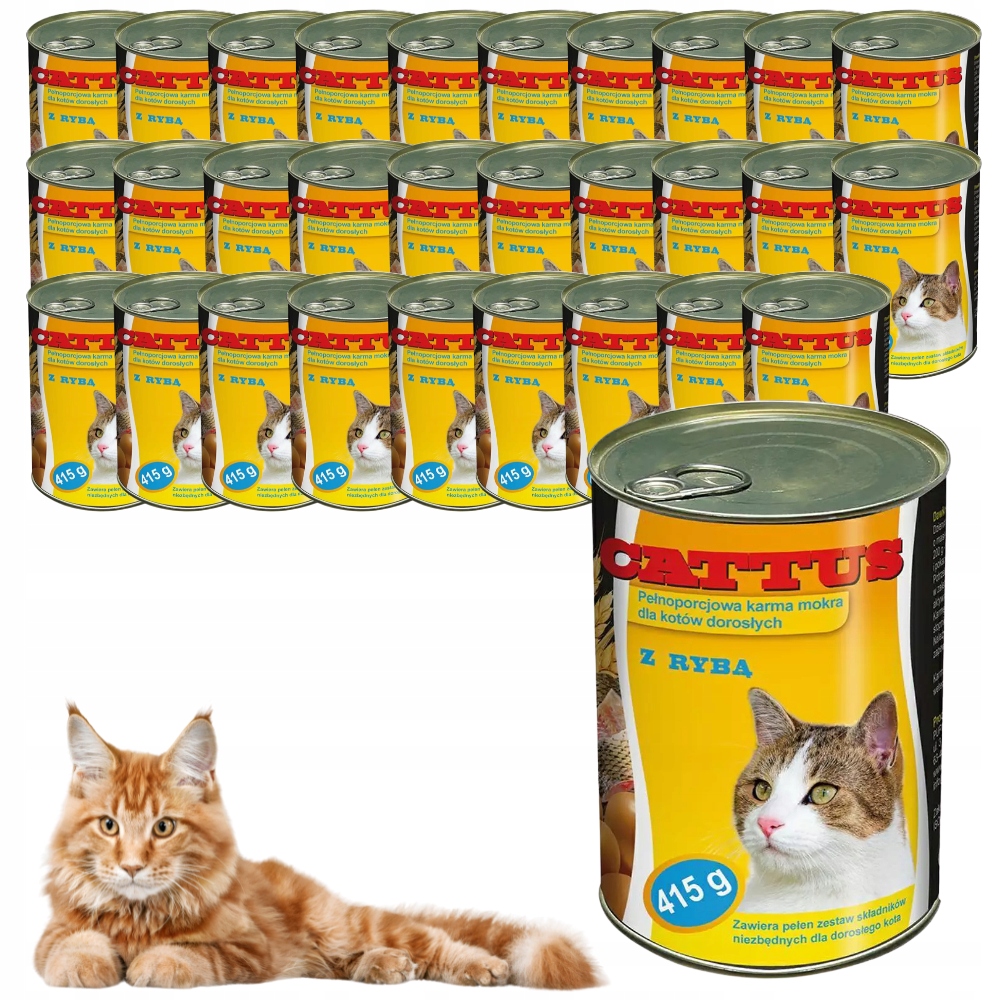 Levně Krmivo Mokré Pro Kočky S Rybou Kompletní Plechovka 415g 30ks