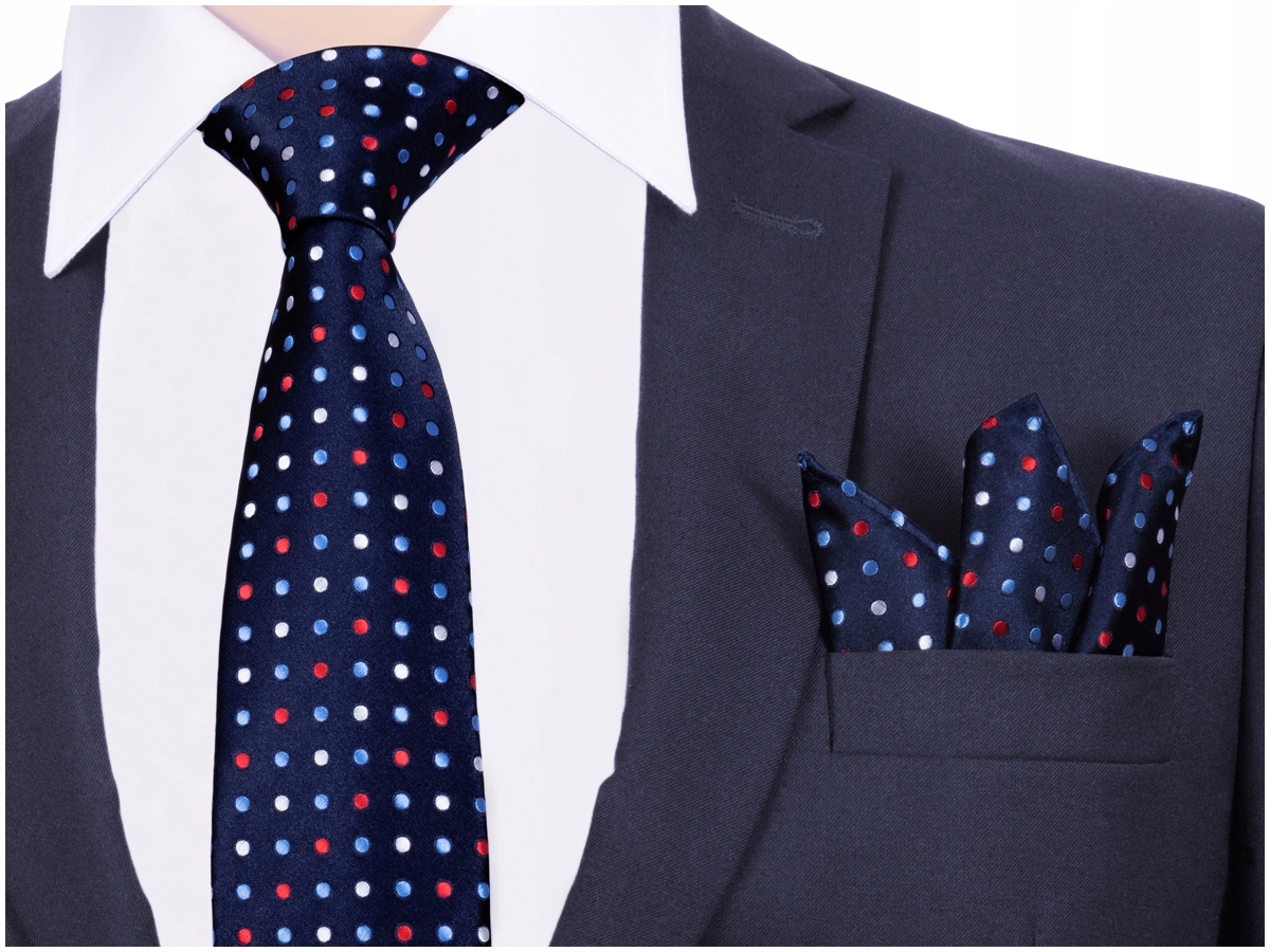 POSZETKA + KRAWAT Żakard Wypustka MIKROFIBRA K125