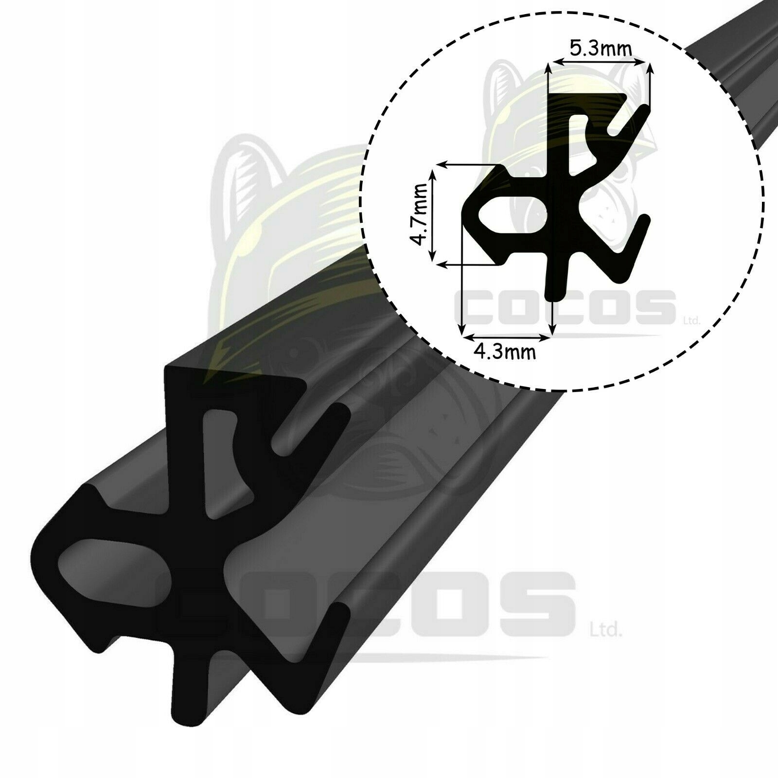 Uszczelka do okien PVC S-1252 SALAMANDER CZARNA 1m