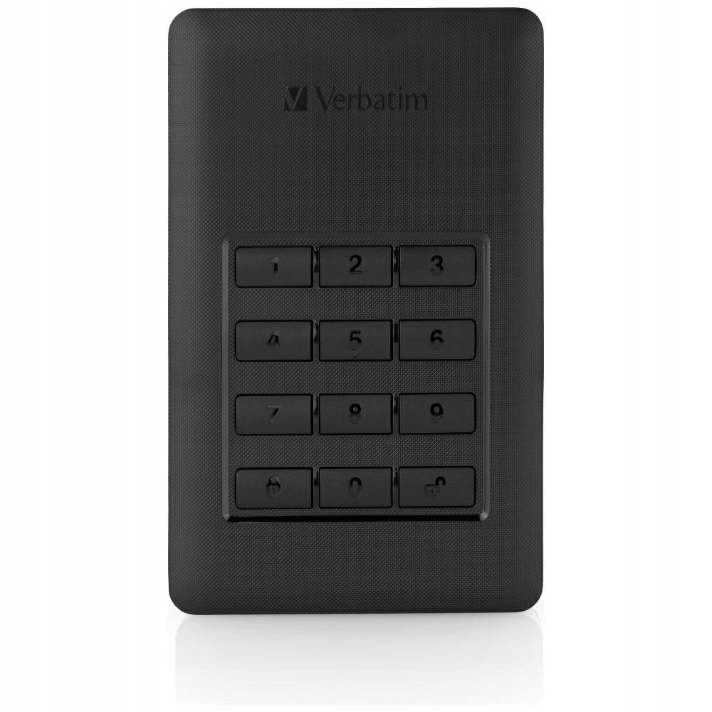 Przenośny dysk zewnętrzny Verbatim Store n Go z klawiaturą Hdd 2TB czarny