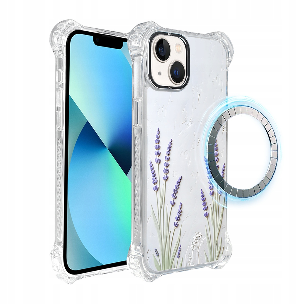Pouzdro pro iPhone 13 Ibizu DropGuard Ultra s MagSafe, provensálská levandule