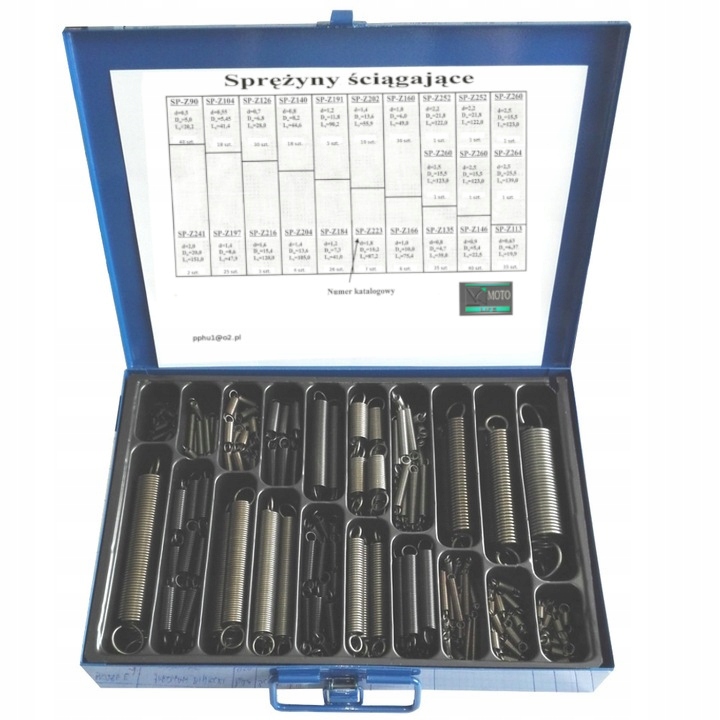 SPRĘŻYNA NACIĄGOWA ŚCIĄGAJĄCA - ZESTAW 340 szt