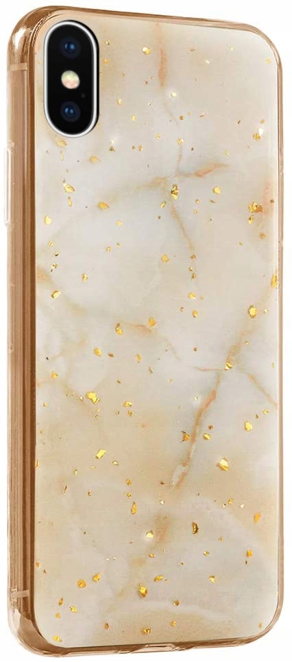 

Etui Do Iphone X Max Acryl Złote Drobinki Case