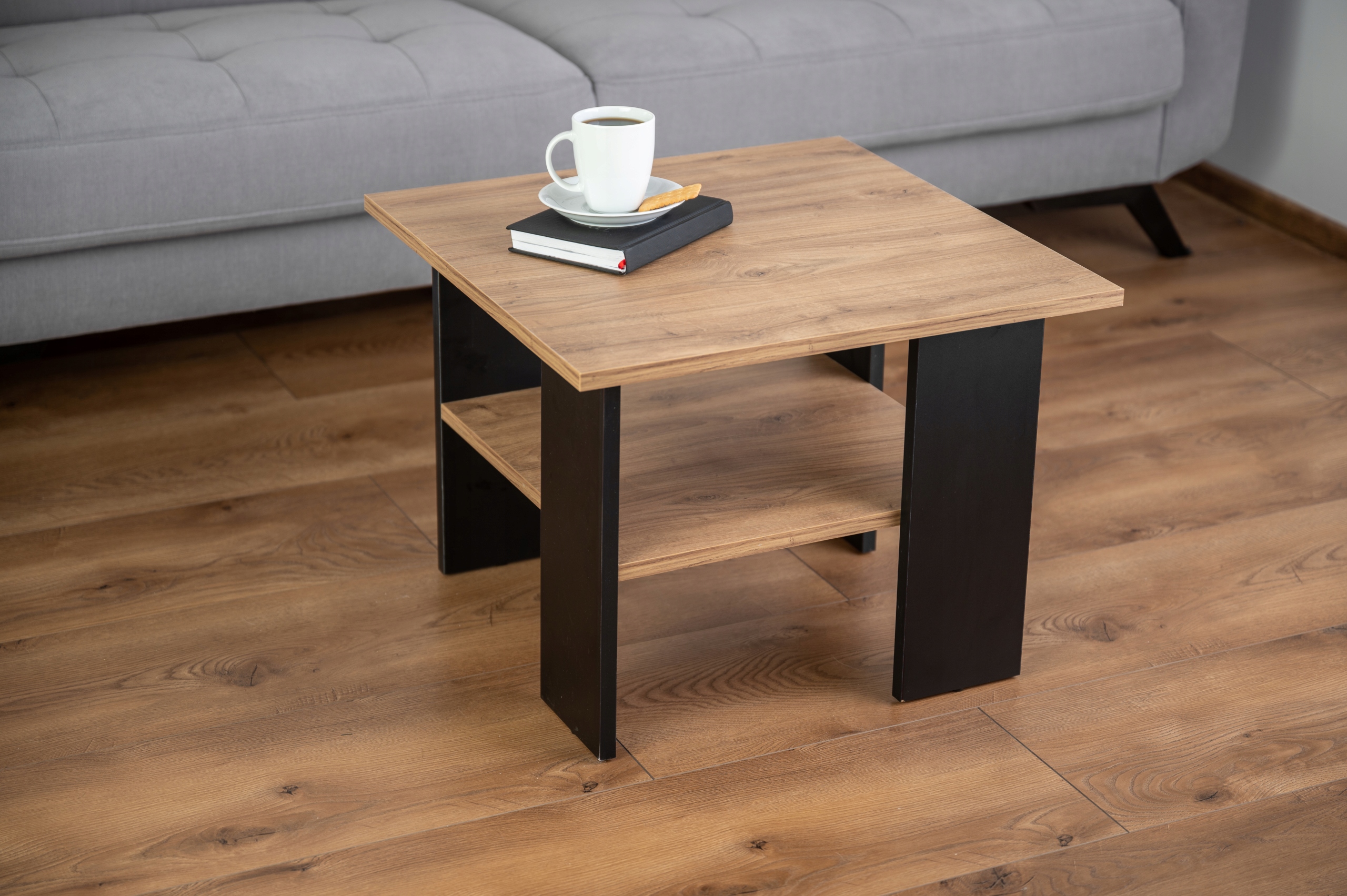Stalas Kavos staliukas juodas / senas ąžuolinis palėpė FPST1 Collection FP