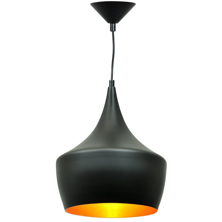 

Lampa Wisząca sufitowa Żyrandol Retro czarno złota
