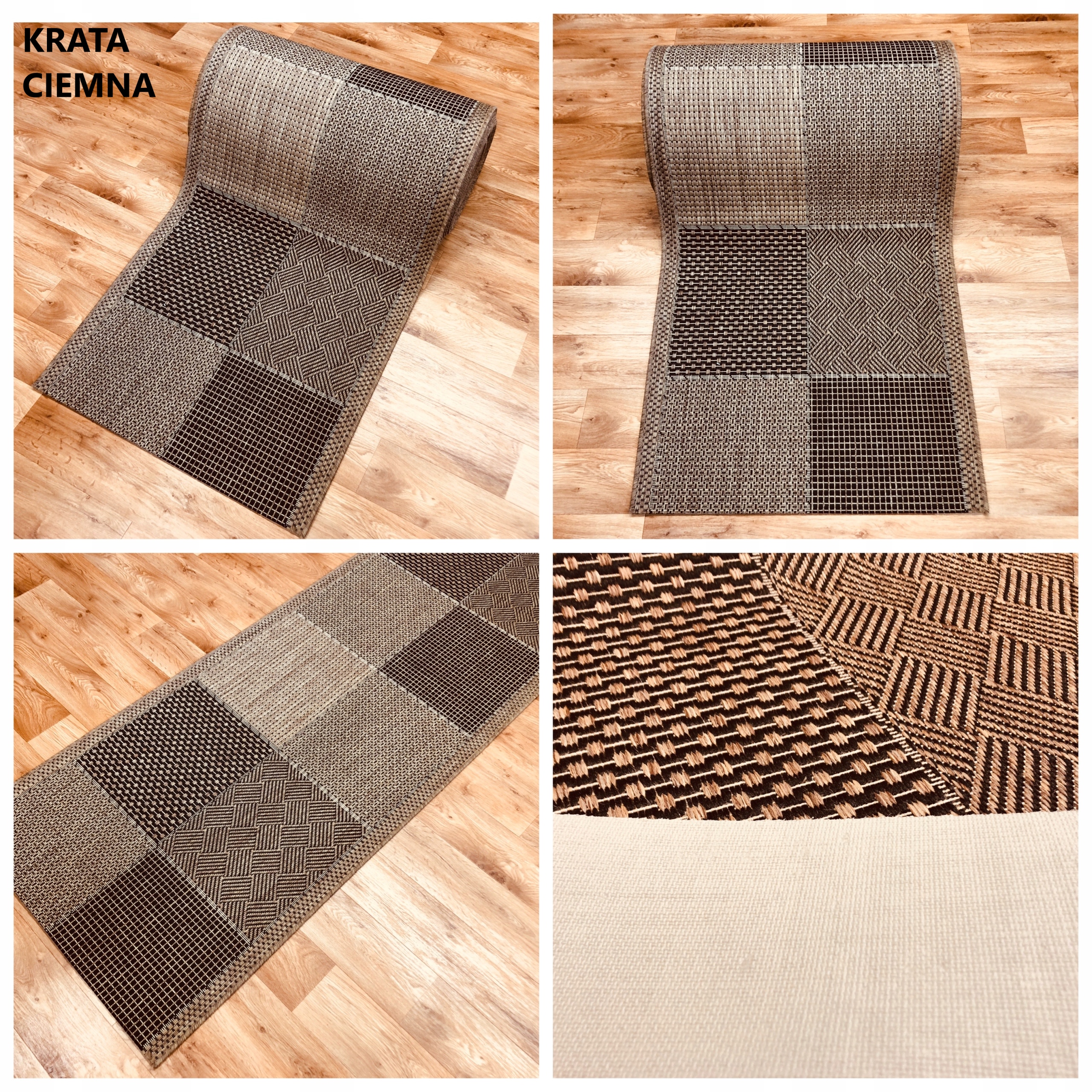 CHODNIK SZNURKOWY PODGUMOWANY 67cm RÓŻNE WZORY Materiał polipropylen