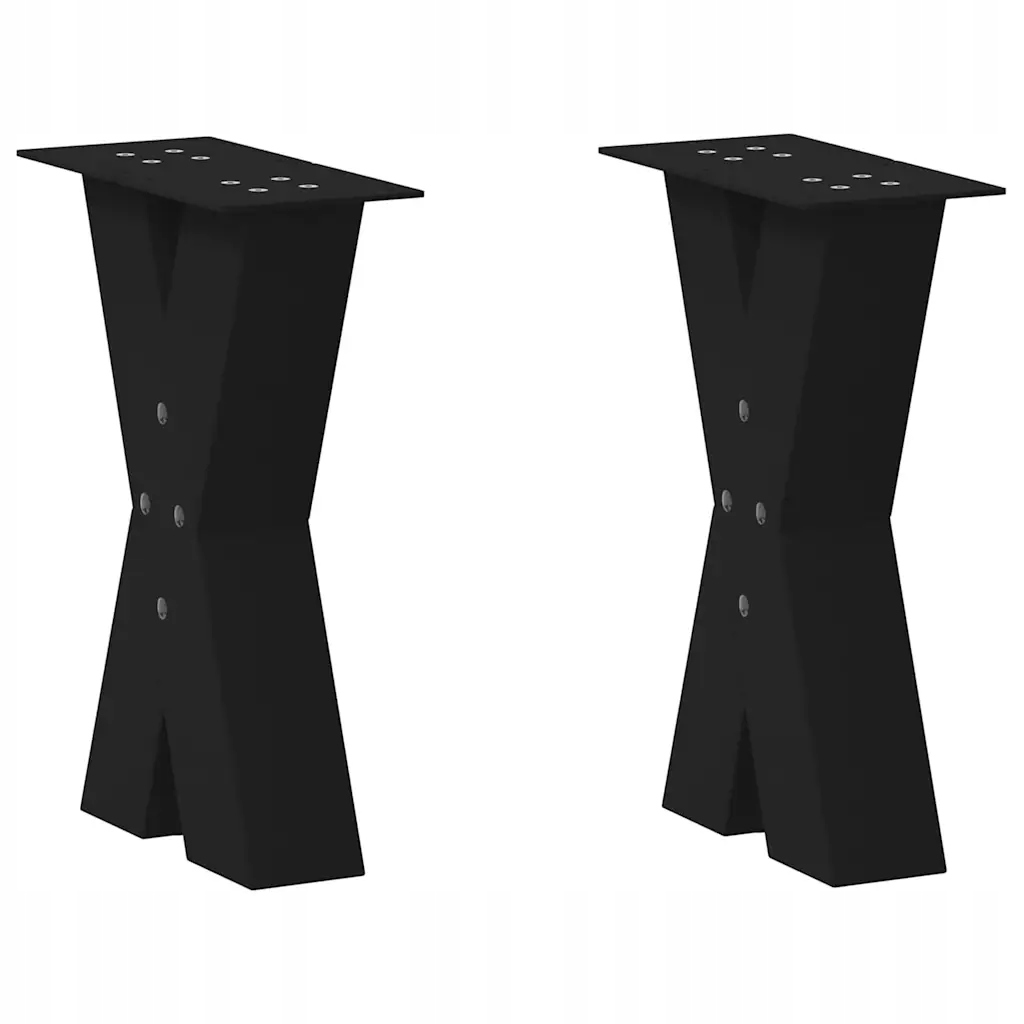 Nohy konferenčního stolku ve tvaru X 2 ks černé 38x(42-43) cm Černý 4012952