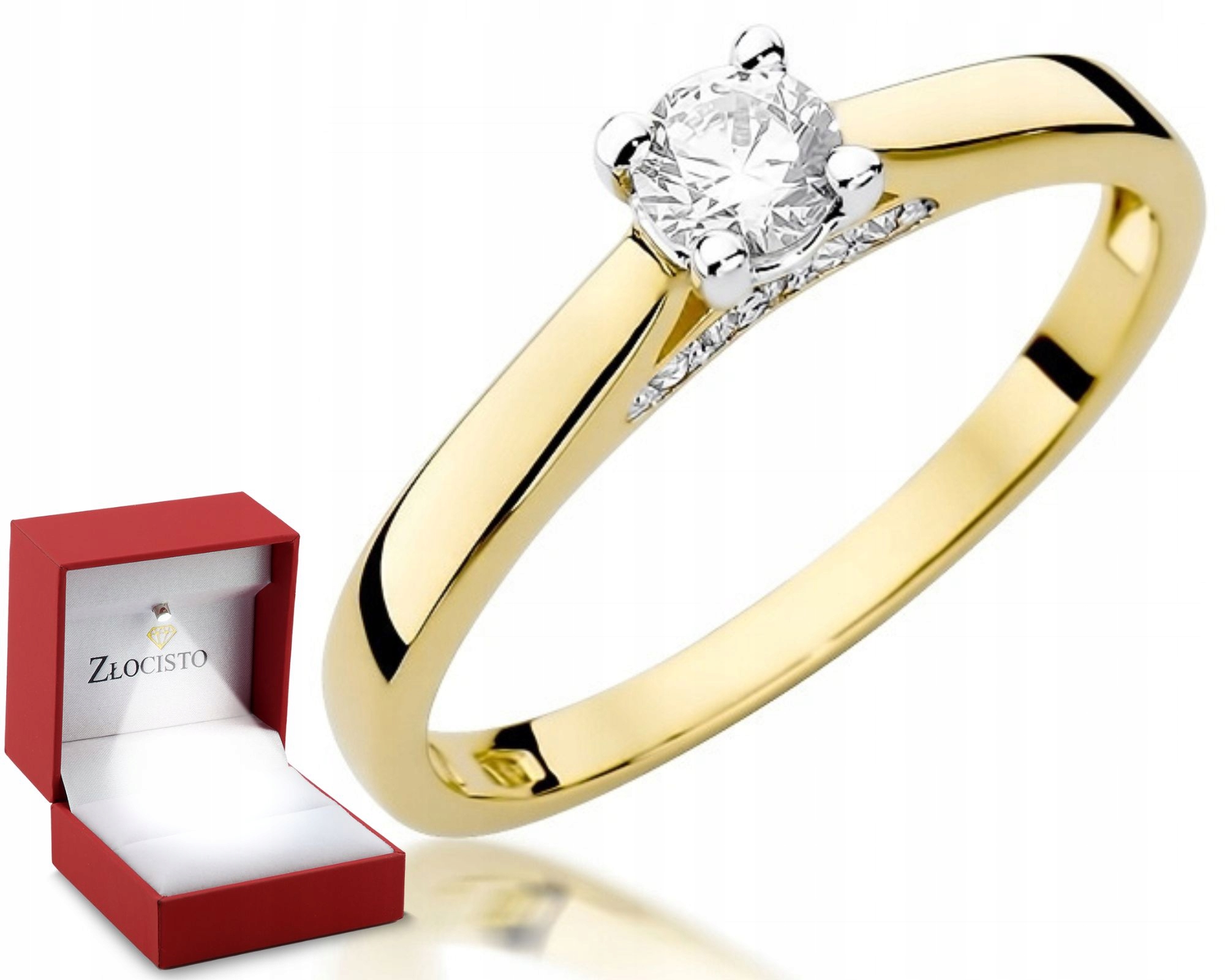 Zlatý prstýnek diamanty brilianty 0,30 Ct Gravírování