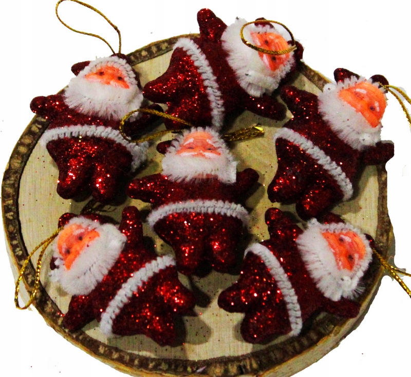 

Mikołaj Gwiazdor Zawieszka Zestaw 6 szt