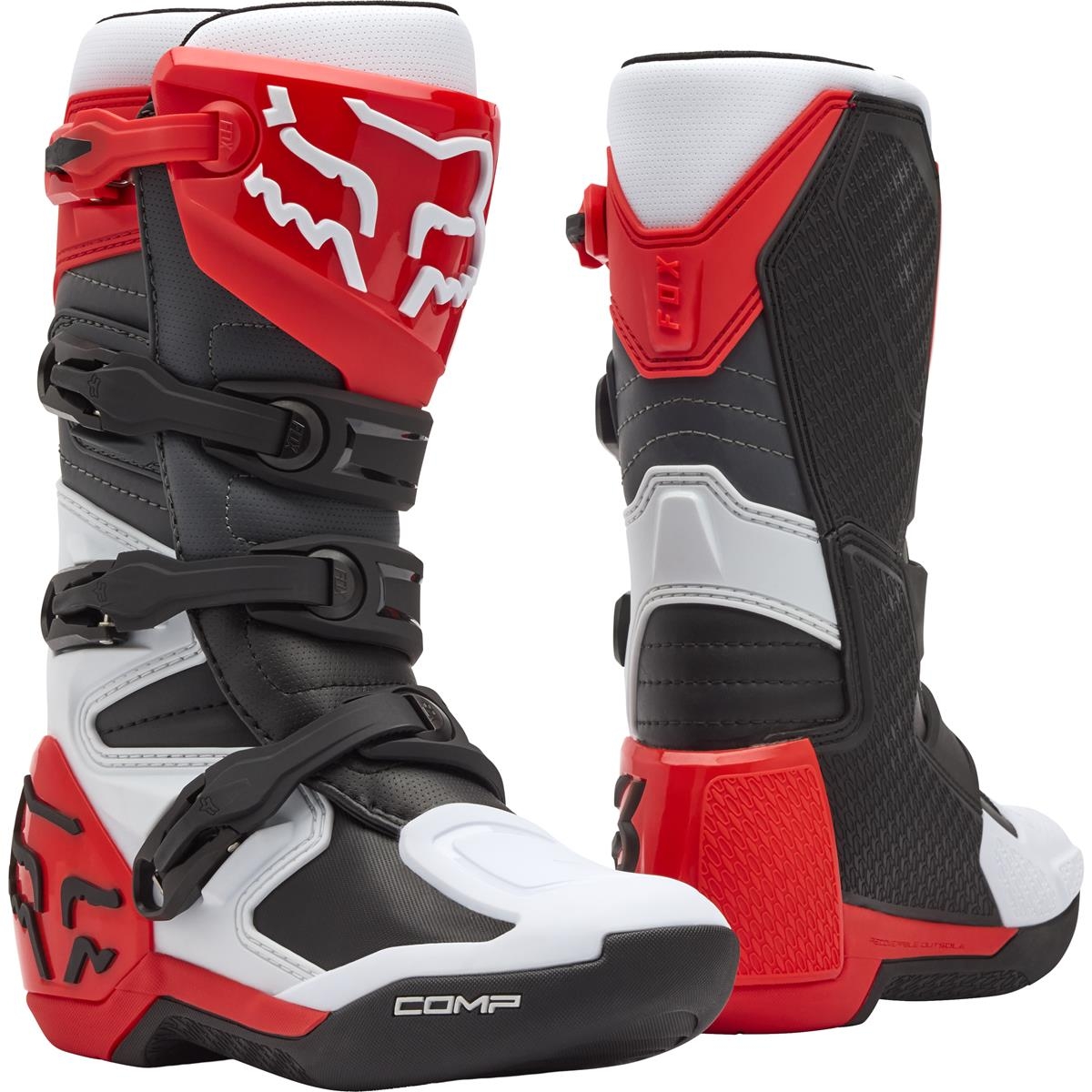 Topánky Fox Comp White/fluo Red (10.5)