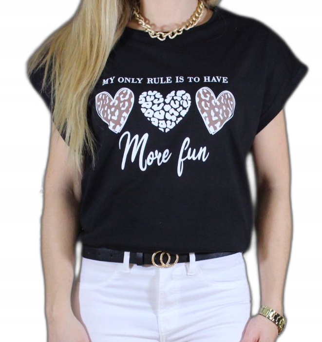 

Bluzka Koszulka T-shirt Nadruk Dużo Modeli