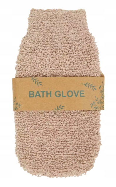 BATH GLOVE NATURALNA RĘKAWICA DO KĄPIELI PEELINGU MYJKA BAMBUS BAWEŁNA