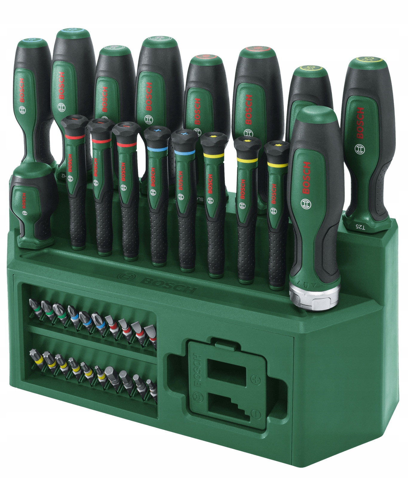 Bosch 39-częściowy mieszany zestaw wkrętaków Ph Pz Sl Tx Stojak 1600A02Z9L