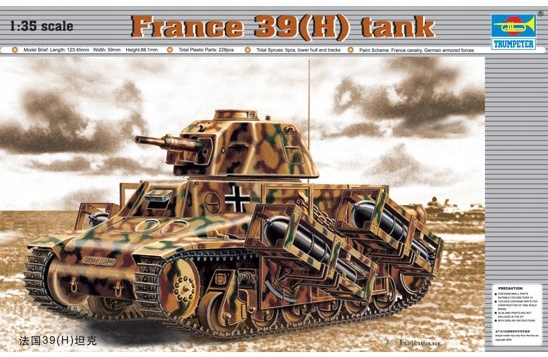 Trumpeter 00352 39(H) Tank Sa 38 37mm gun 1:35