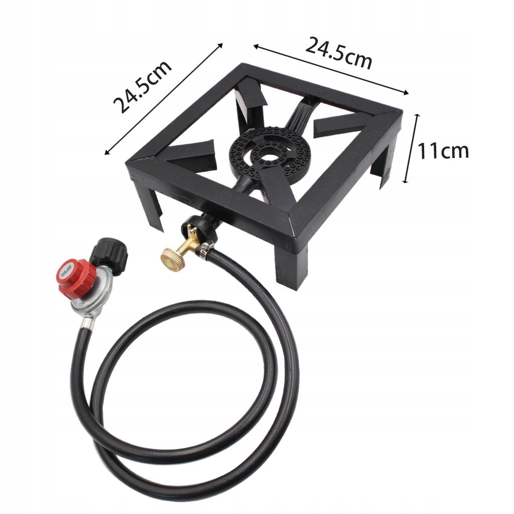 Square, single-burner gas cooker with Rodzaj ceramiczna