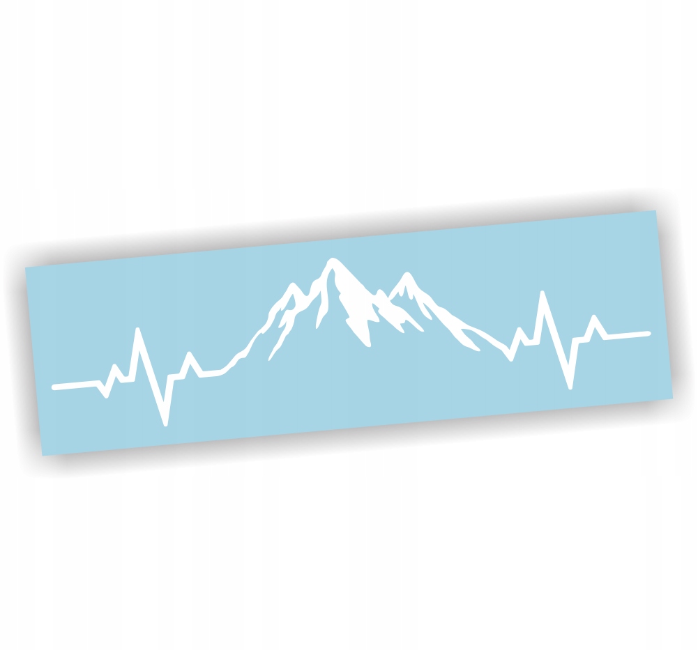 Naklejka Linia Życia Góry kolor Biały tatry bieszczady naklejki na auto!