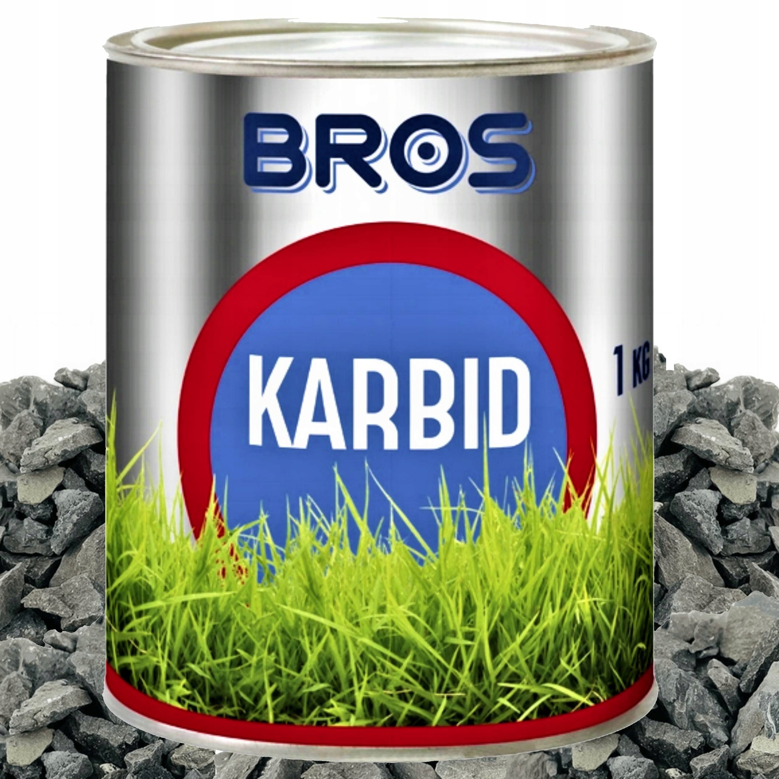 KARBID GRANULOWANY MOCNY ODSTRASZACZ KRETÓW ŚRODEK NA KRETY 1KG BROS