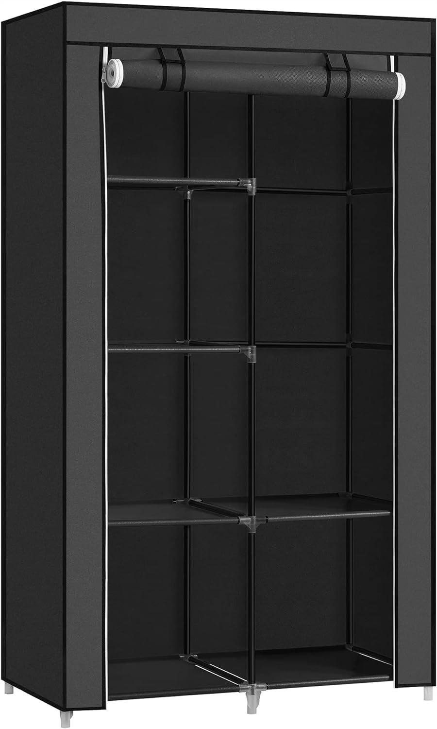 Skříň z materiálu Songmics vasagle 88 x 170 x 45 cm černá/ son89