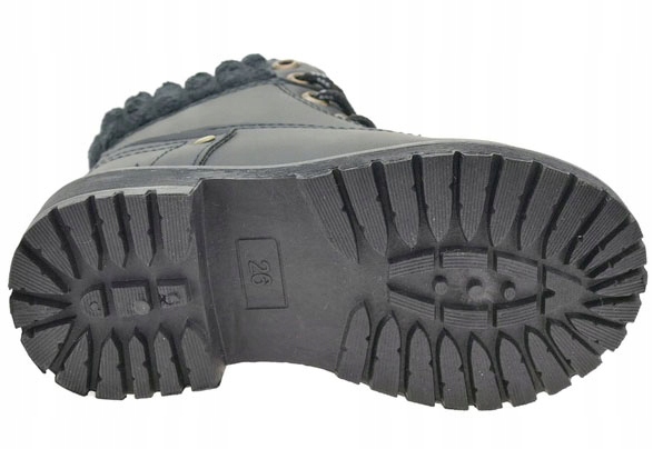 TRZEWIK TRAPERY Botki Ocieplane FUTERKO Szare r33 Marka Inna marka