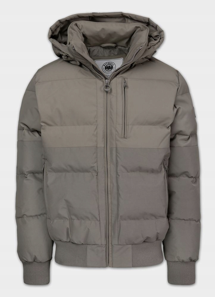 Pánská Zimní bunda Pitbull teplá bunda s kapucí Patton, odnímatelná kapuce