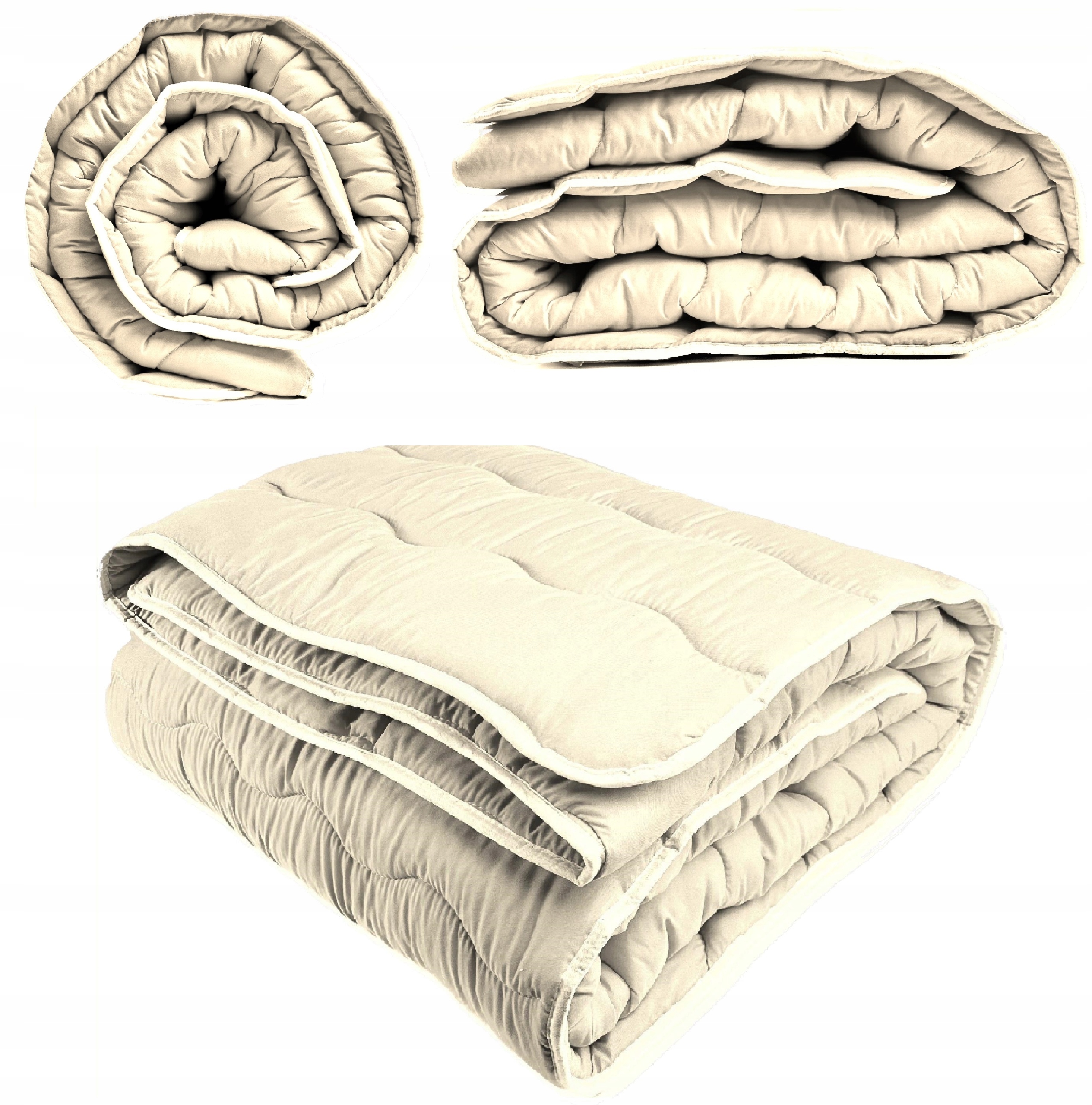 Vlněná Přikrývka Zimní 180x200 Ovčí vlna Teplá Prošívaná Premium na zimu