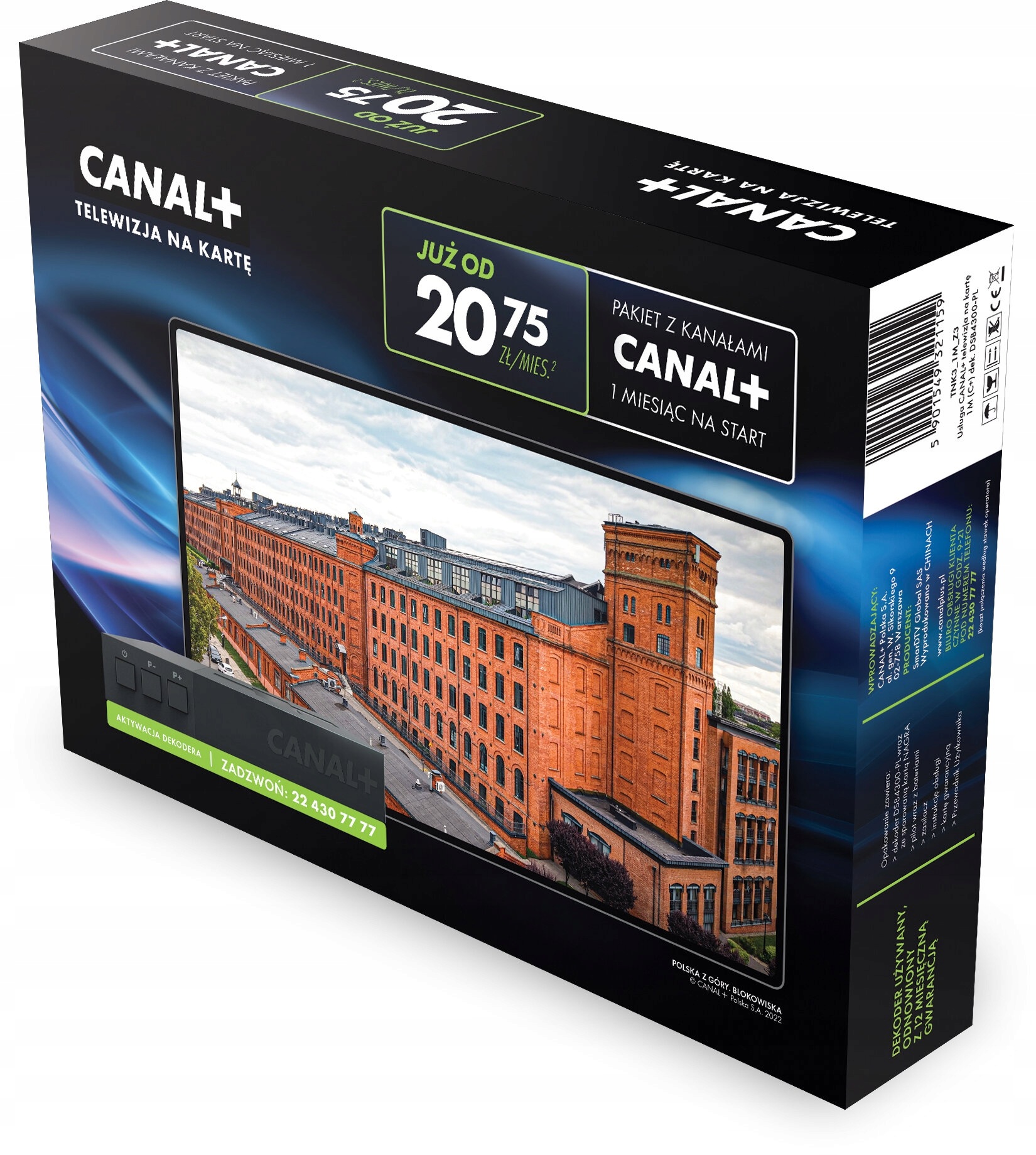 Dekoder Tvbox+ Nc+ na kartę Bez Umowy Extra+ z Canal+ przez 1 miesiąc