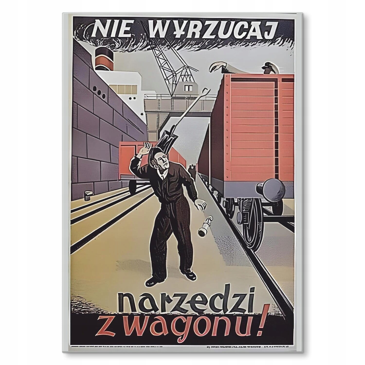 Velký plech, velký plakát, dárek Prl Nářadí Wagon pro fanouška železnice